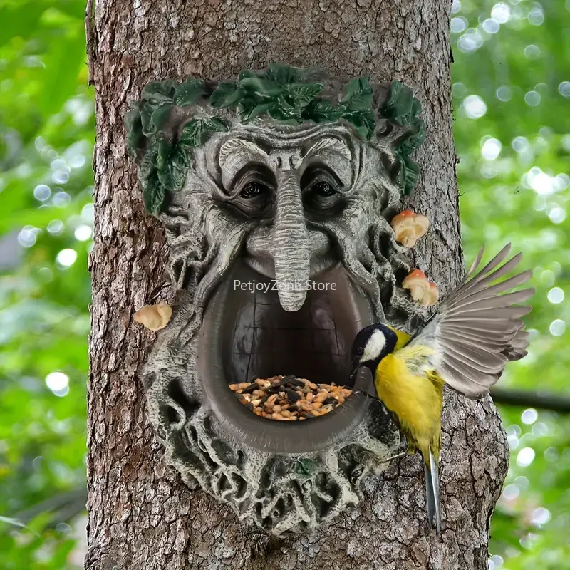 Home Decor Outdoor - Karmnik dla ptaków w kształcie twarzy