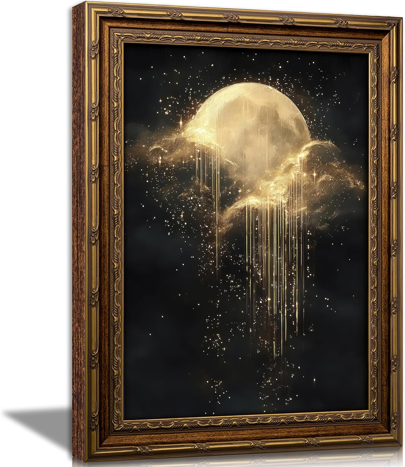 Abstract Oil Painting - Antyczny obraz na płótnie w ramie