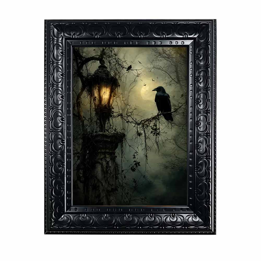 Abstract Oil Painting - Halloweenowa dekoracja ścienna, oprawiona w ramę,