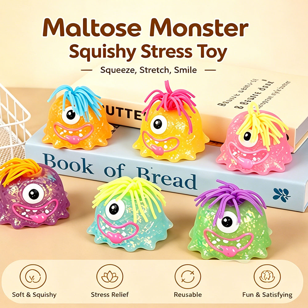 Home Decor Aesthetic - Uroczy Maltose Monster Squishy Silikonowy Gniotek