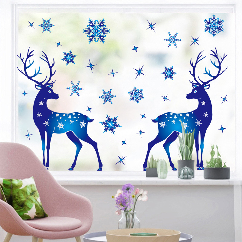 Home Decor Store - 4 szt. świątecznych naklejek na okna,