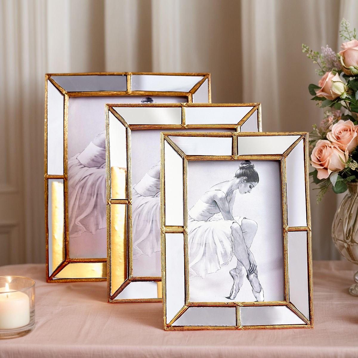 Bamboo Photo Frame - 1 szt., Ramka na zdjęcia z