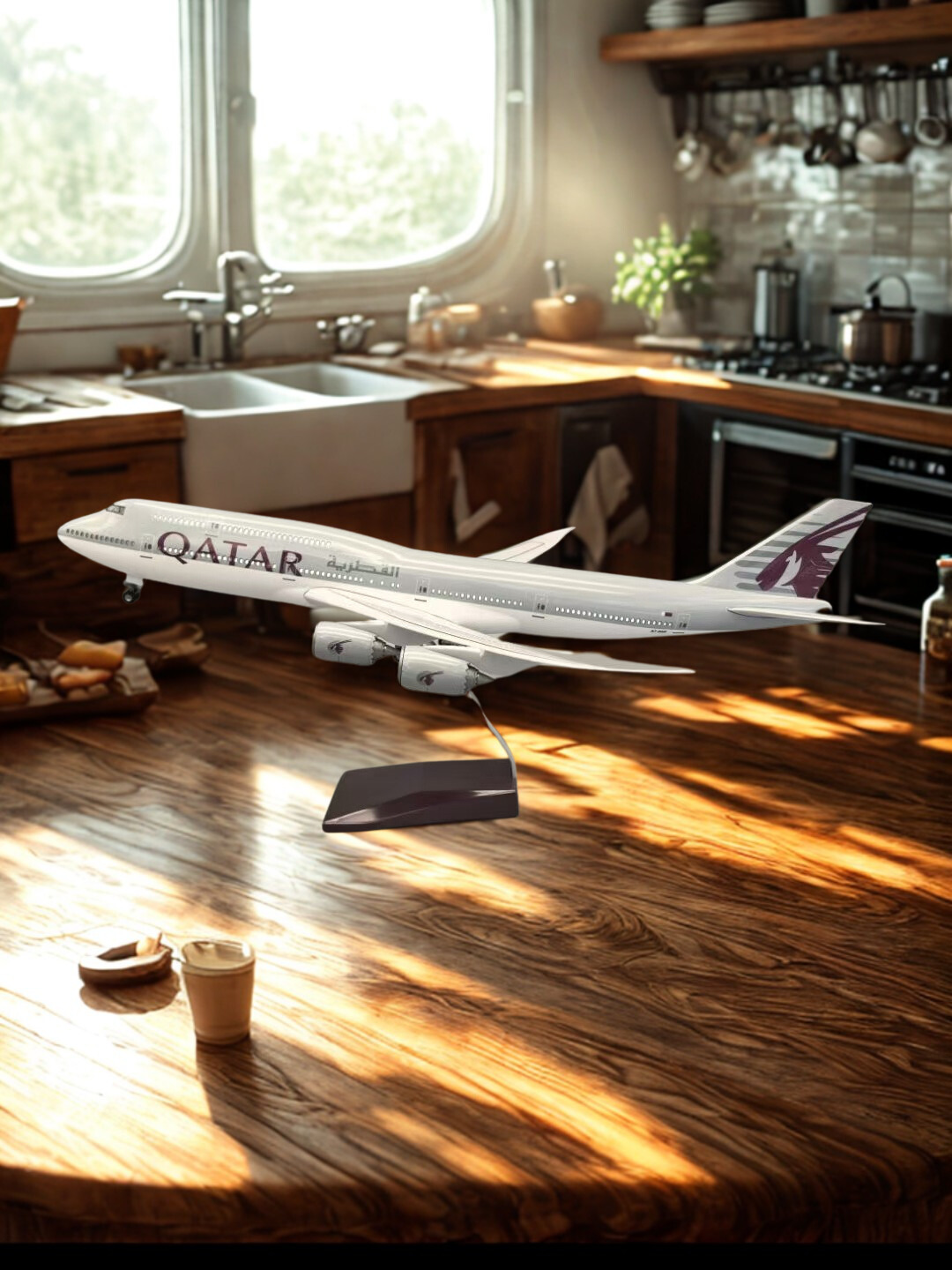 Model samolotu Boeing B747-8 Q – Home Decor Qatar recenzja i cena