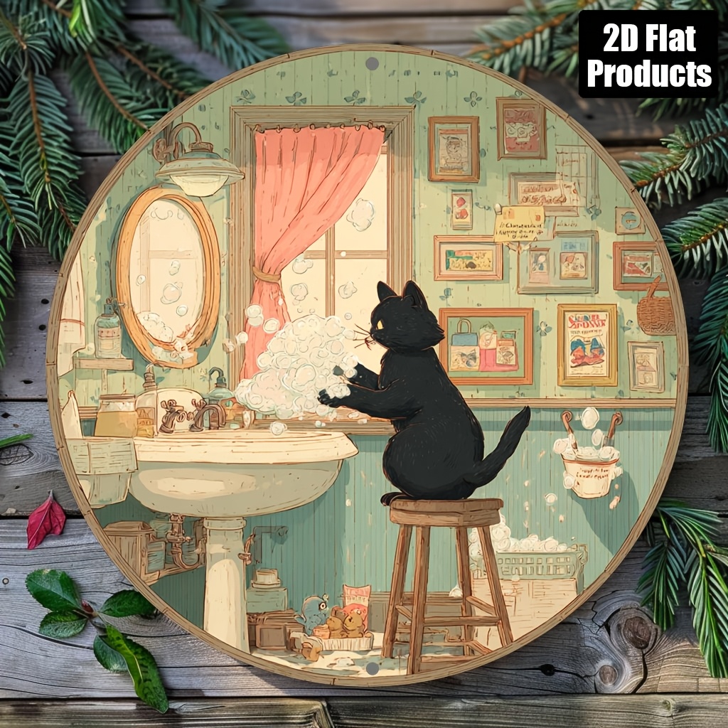 Metalowy znak okrągły z obraze – Home Decor Tree recenzja i cena